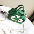 2017 fashion green cloth bag owl animal pattern ziplock bag